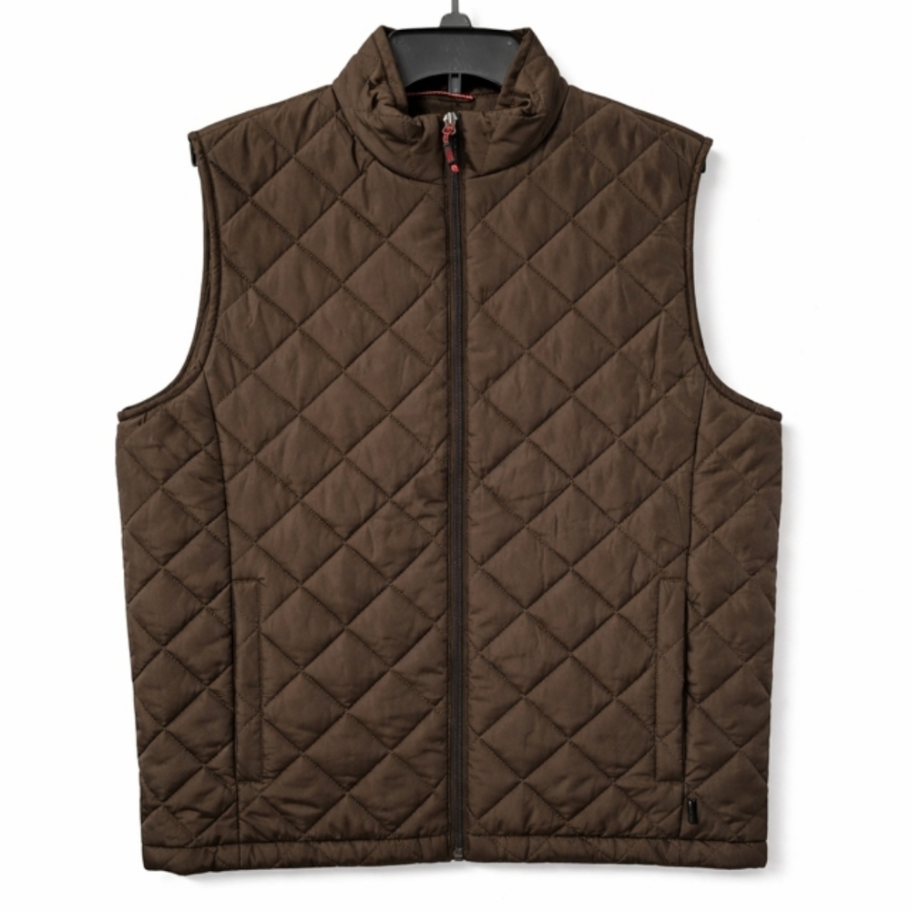 Hawke & Co Quilted Dark Brown Men's Vest Size M